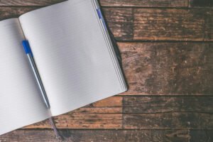 A blank notebook
